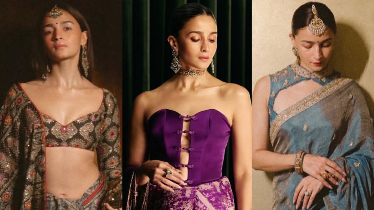 Alia Bhatt saree: Tiga Blouse Jadi Fokus Ilustrasi alia bhatt saree untuk artikel Alia Bhatt saree: Tiga Blouse yang Ubah Busana Pernikahan
