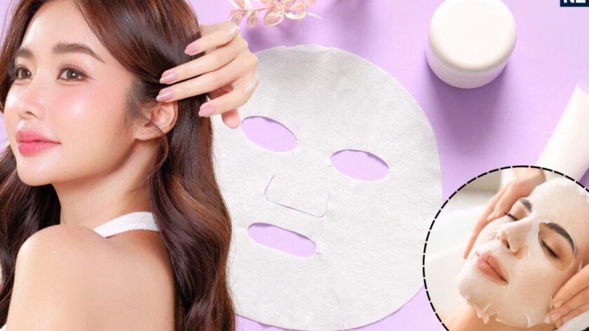 Ilustrasi diy sheet mask untuk artikel DIY sheet mask: Tisu 5 rupee untuk Korean glass glow